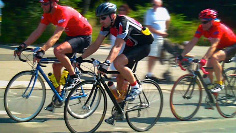 Radrennen Radfahrer beim Rennen